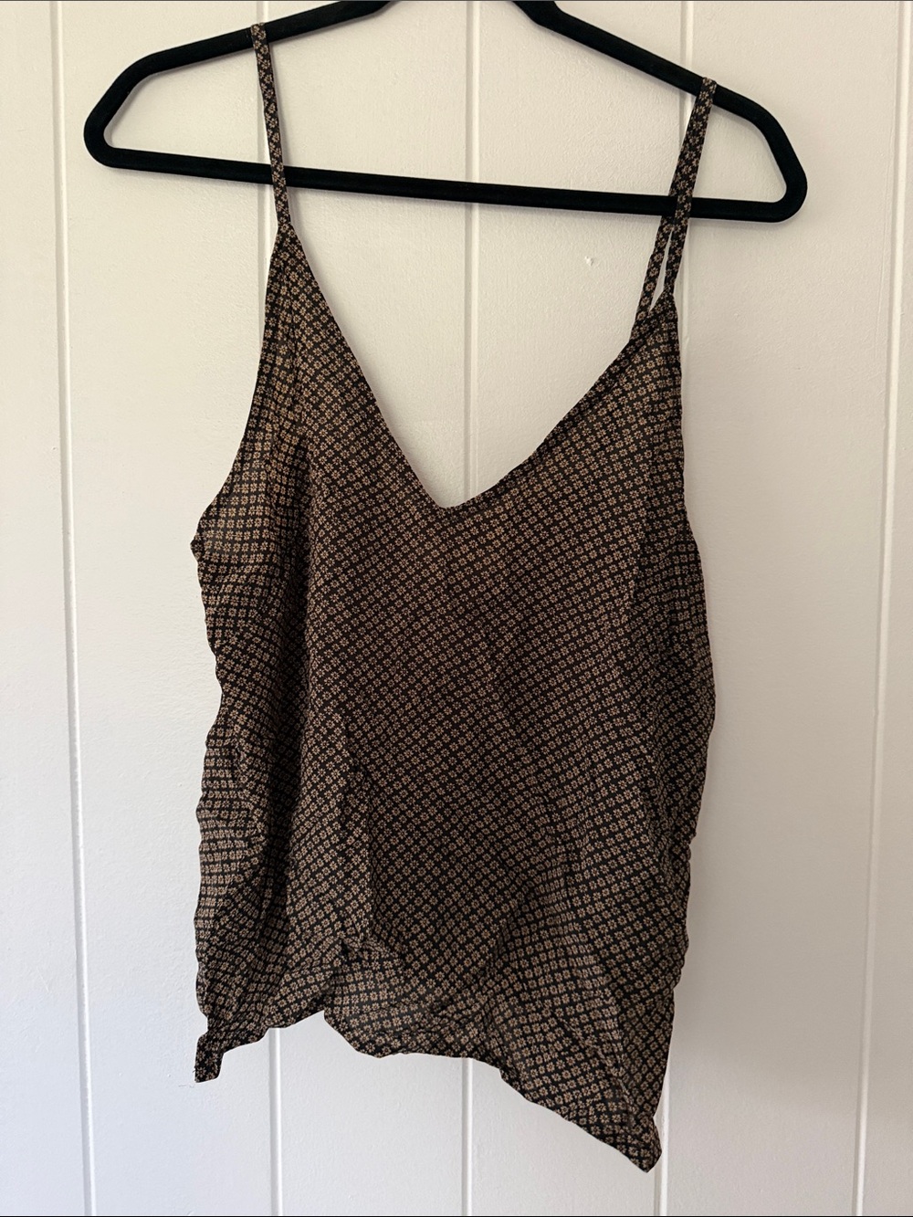 Acacia swimwear Women's Brown Patterned V-Neck Cami Top